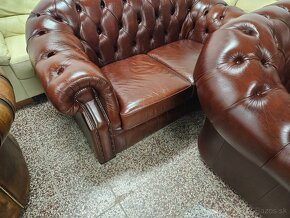 CHESTERFIELD ŠTÝL,KOŽENÁ,koňaková farba - 5