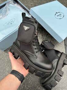 PRADA Monolith leather and Re-Nylon boots - 5