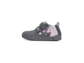 D.D.STEP LED svietiace kožené topánky S068 unicorn - grey - 5