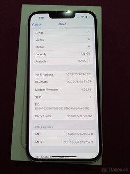 iPhone 13 128GB Starlight 100% zdravie - 5