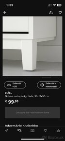 Ikea Ställ skrinka na topanky - 5