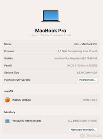 Macbook PRO 13, 16GB, 500GB, I7, baterie - 5