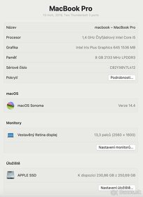 Macbook PRO 13, 2019, Čtyřjádro, 8GB, 250GB - 5