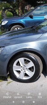 Škoda originálne ALU disky 5x112 + letné pneu 205/55 R16 - 5