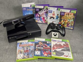 Xbox 360 Slim/E, 1 ovládač, kinect, 5 alebo 7 hier - 5