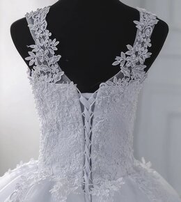 Elegantné svadobné šaty,velkost 38 - 6