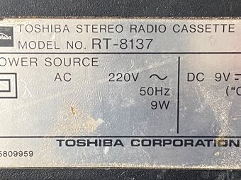 Dvojkazetový rádiomagnetofón Toshiba RT 8137 - 6