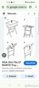 Predám sivý nočný/ servírovací stolík IKEA - 6