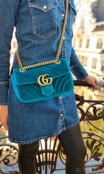 Kabelka Gucci Marmont velvet - 6