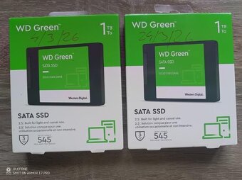 WD Green/Blue 240GB, 500GB, 1TB SSD 2,5" Zaruka 06/2029 Nov - 6