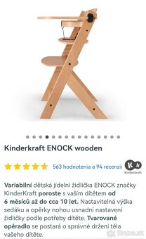 PREDÁM Kvalitnú detskú stoličku KINDERKRAFT - 6