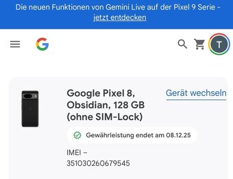 Google Pixel 8 velmi pekny stav v zaruke - 6