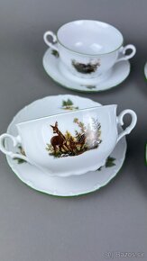 Šálky na polievku, šálky na bujón, poľovnícky porcelán - 6