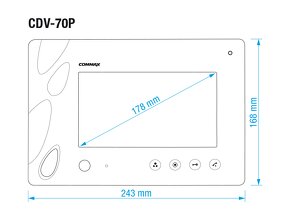 Commax CDV-70P farebný video telefón (vrátnik) NOVY - 6