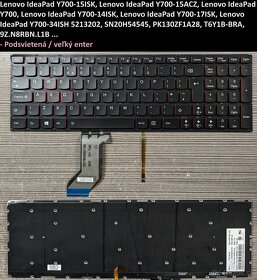 Klavesnice Lenovo Y520 Y720 Y720-15IKB R720 // Y700-15isk .. - 6