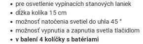 Nové 15cm stanové kolíky s led svetielkami 4 ks. - 6