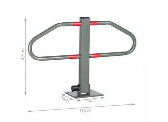Parkovacia zábrana rampa oceľová s kľúčmi - 6