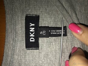 DKNY originál sive damske tricko dlhy rukav S - 6