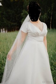 Saténové svadobné šaty - 6