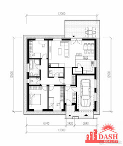 Na predaj novostavba 4 izbový bungalov s terasou, 603 m2, Tr - 6