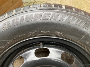 Zimné pneu Bridgestone 195/65/15 + disky na Š, VW - 6