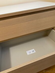 Hnedá komoda s 3 zásuvkami (MALM IKEA) - 6