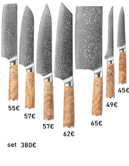 Set nozov z damaskovej ocele - 6