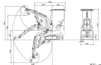 Predám minibager s hmotnosťou 950 kg - 6