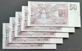 Staré bankovky - 50 Korun 1993 serie A  stav 0 - 6