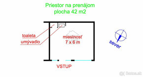 ✔️ Na prenájom miestnosť s plochou 42 m2 v centre ✔️ - 6