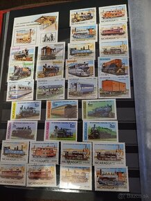 predám poštové známky vlaky - 7- krajín - 6
