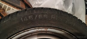 2ks pneumatiky 145/65 15R s diskami - 6