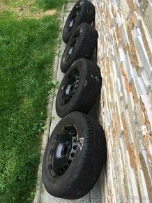 Predám plechové disky + pneu 195/65 R15 - 6