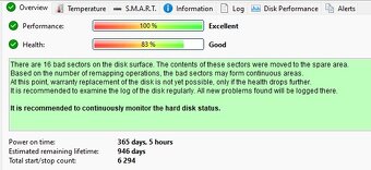 2,5" HDD Toshiba 640GB, model MK6475GSX, zdravie 83 percent - 6