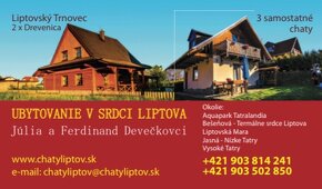 Ponúkame na krátkodobý prenájom chatyliptov na LIPTOVE - 6