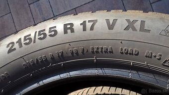 ZIMNÉ pneu 215/55 R17 98V XL cca 6-7 mm r.2020 LEN 35- €/kus - 6