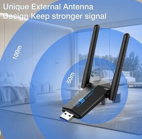 Predám Wi-fi dongle na wifi5 ElecMoga AC1300Mbps - 6