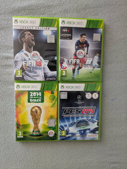 XBOX 360 s dvomi ovládačmi+4 futbalové hry - 6