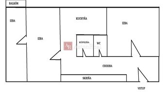 3izbový byt s balkónom, 66m2, Banská Bystrica - Fončorda, - 6