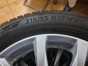 Zimné pneu 215/55 R17 a hliníkové disky MAK Wolf 7x17, 5x100 - 6