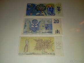 BANKOVKY 20 KČS 1949-1994, 3 RŮZNÉ EMISE, PĚKNÉ STAVY - 6