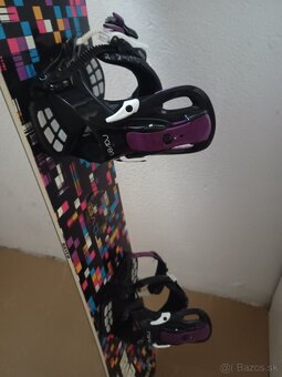 Krasny damsky 150 cm snowboard s viazanim - 6