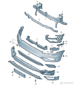 VW Tiguan 2 5NA vystuha predneho naraznika - 6