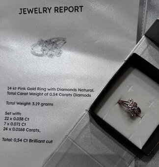 Zlatý diamantový prsteň 0,54ct - 6