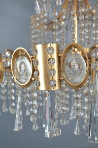 Designový vintage lustr s kaskádovými ověsy - 6