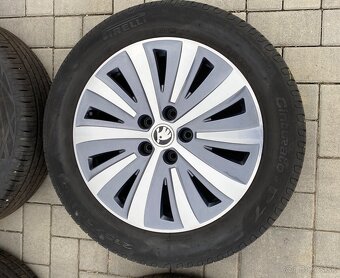 Elektróny originál škoda 5x112 r17 + letné prémiové pneu - 6