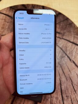 iPhone 13 pro 512 Green batéria 84% originál top stav - 6