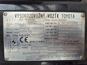 Použitý vysokozdvižný vozík Toyota 1,8t , nafta - 6