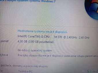 rozpredám na diely Toshiba satellite pro c660 - 6