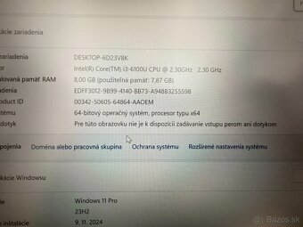 Notebook 14" Lenovo.Intel i3-6100U 2x2,30GHz.8gb ram.512gSS - 6